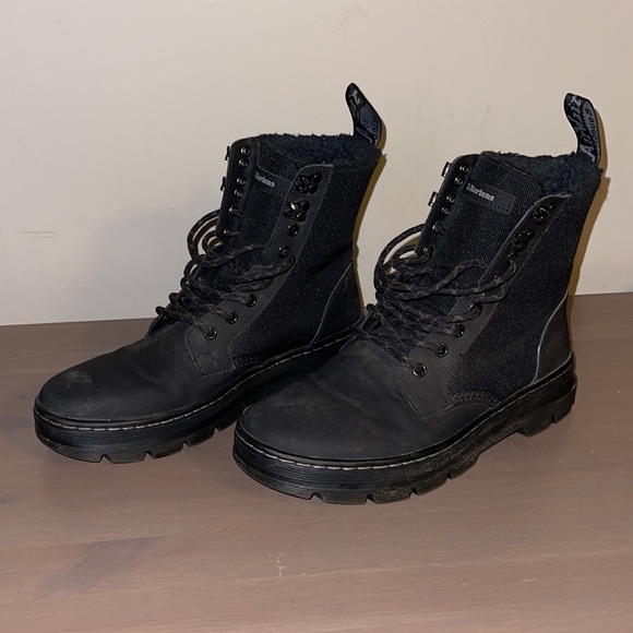 Dr. Martens Black Textile Winter Boots - Men’s Size 8 - Picture 2 of 10